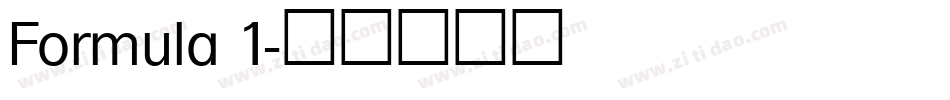 Formula 1字体转换